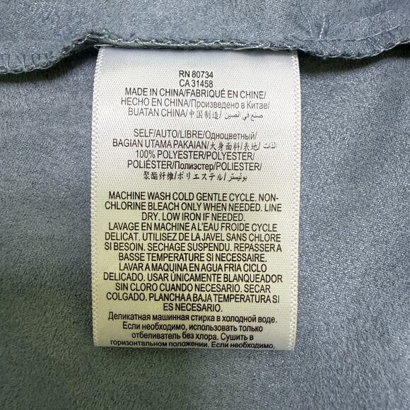 BCBGeneration Women's Blue Vegan Suede Crop Top Size S Classic Minimalist Preppy - Picture 6 of 6